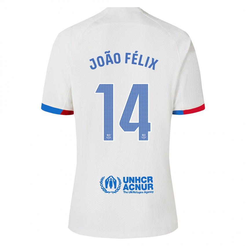 Mann Joao Felix #14 Hvit Bortetrøye Drakt Trøye 2023/24 Skjorter T-Skjorte