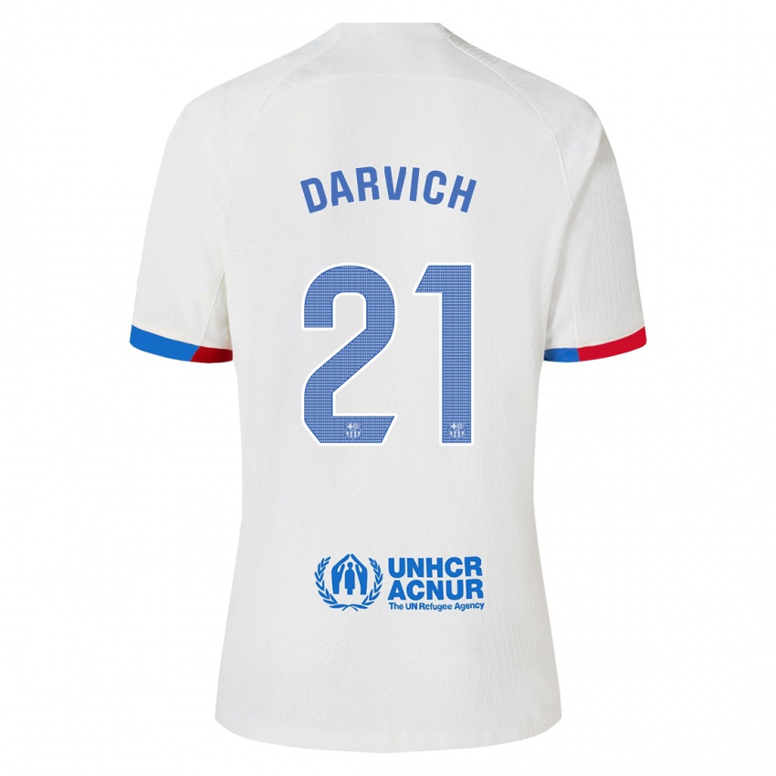 Mann Noah Darvich #21 Hvit Bortetrøye Drakt Trøye 2023/24 Skjorter T-Skjorte