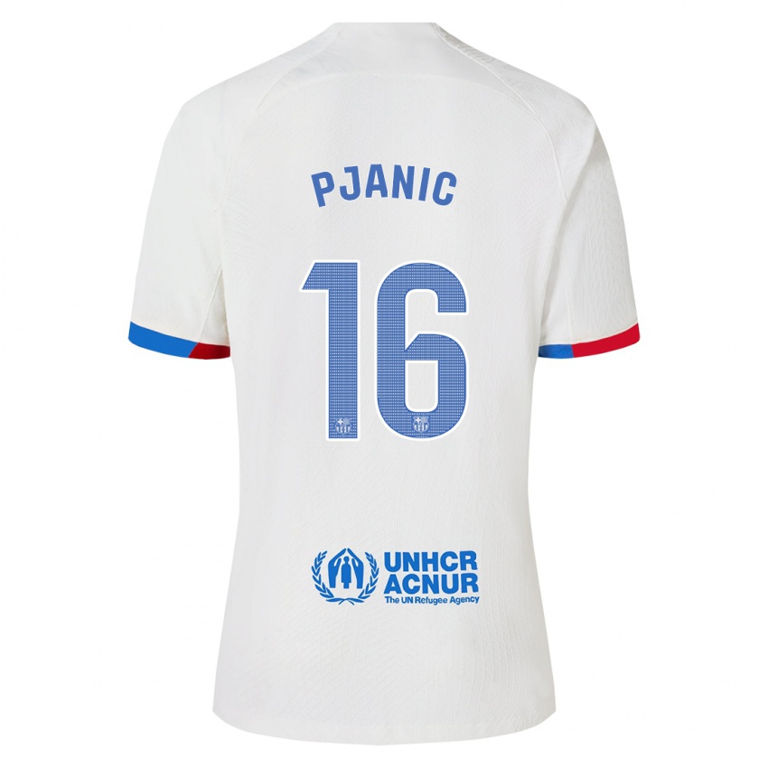 Mann Miralem Pjanic #16 Hvit Bortetrøye Drakt Trøye 2023/24 Skjorter T-Skjorte
