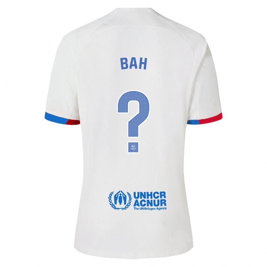 Mann Saidou Bah #0 Hvit Bortetrøye Drakt Trøye 2023/24 Skjorter T-Skjorte