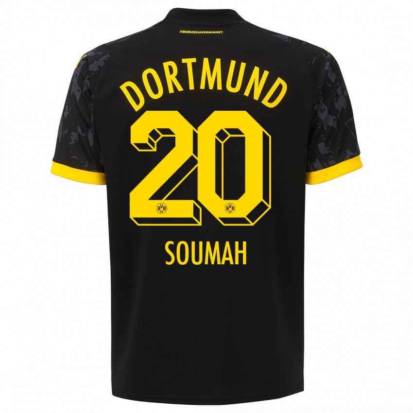 Mann Moussa Soumah #20 Svart Bortetrøye Drakt Trøye 2023/24 Skjorter T-Skjorte