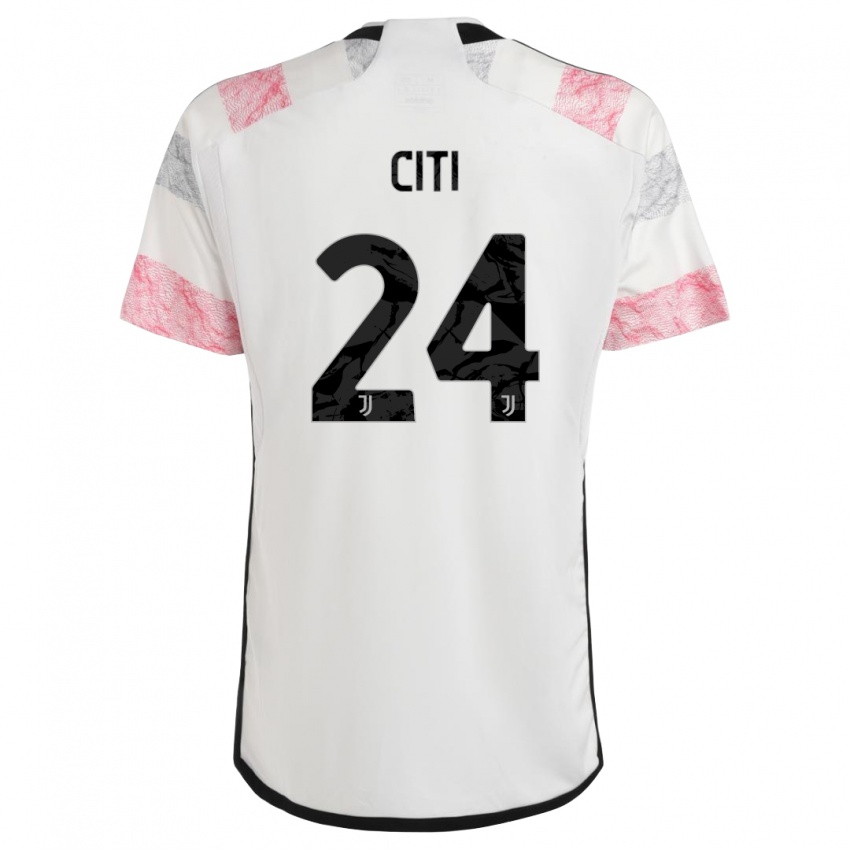 Mann Alessandro Citi #24 Hvit Rosa Bortetrøye Drakt Trøye 2023/24 Skjorter T-Skjorte