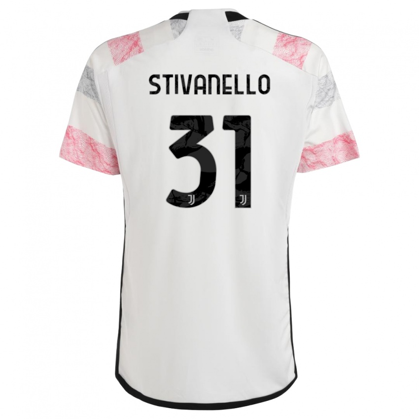 Mann Riccardo Stivanello #31 Hvit Rosa Bortetrøye Drakt Trøye 2023/24 Skjorter T-Skjorte