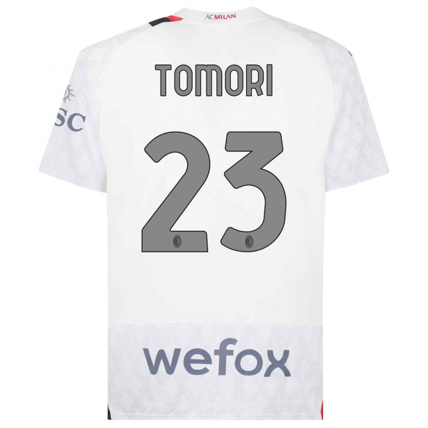 Mann Fikayo Tomori #23 Hvit Bortetrøye Drakt Trøye 2023/24 Skjorter T-Skjorte