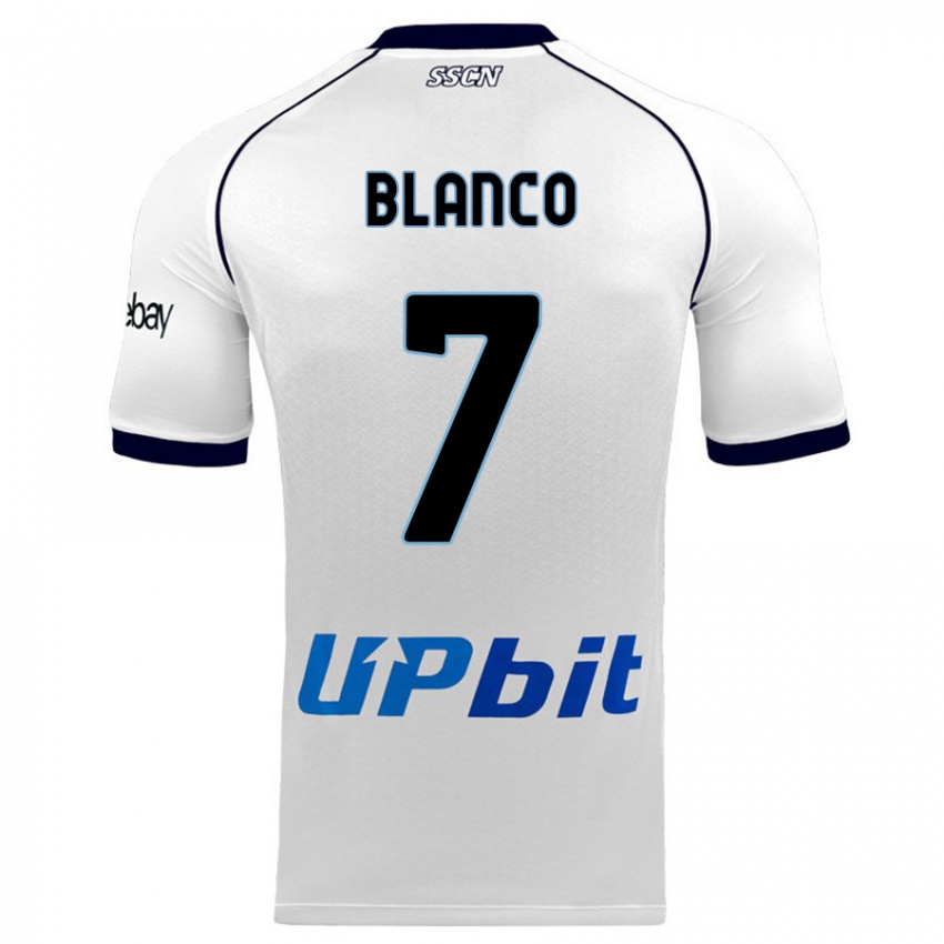 Mann Gimena Blanco #7 Hvit Bortetrøye Drakt Trøye 2023/24 Skjorter T-Skjorte