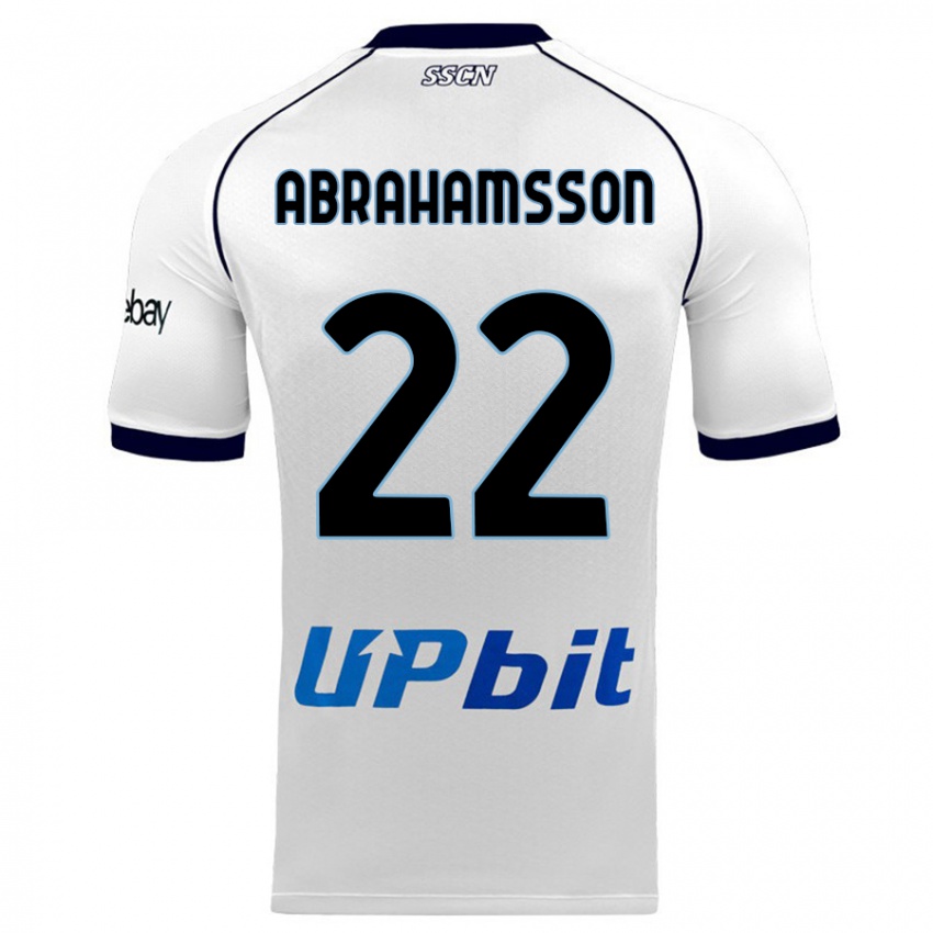 Mann Sejde Abrahamsson #22 Hvit Bortetrøye Drakt Trøye 2023/24 Skjorter T-Skjorte