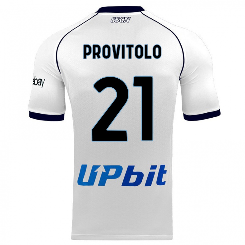 Mann Vincenzo Provitolo #21 Hvit Bortetrøye Drakt Trøye 2023/24 Skjorter T-Skjorte