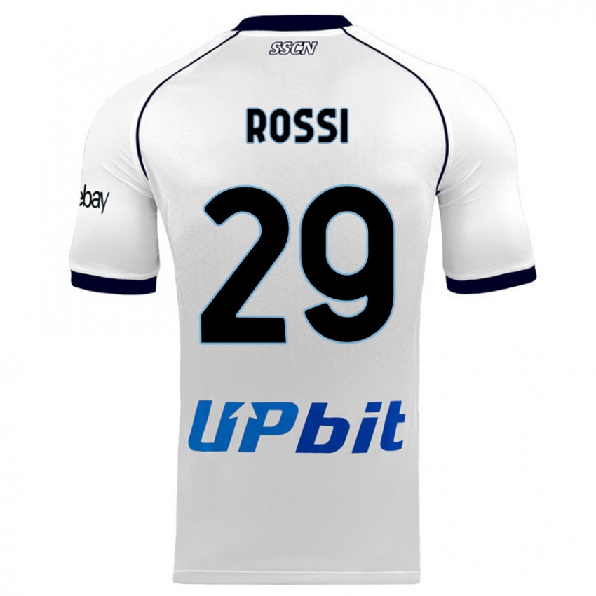 Mann Francesco Rossi #29 Hvit Bortetrøye Drakt Trøye 2023/24 Skjorter T-Skjorte