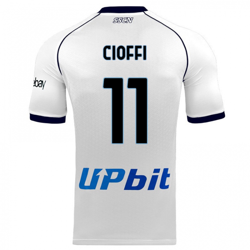 Mann Antonio Cioffi #11 Hvit Bortetrøye Drakt Trøye 2023/24 Skjorter T-Skjorte
