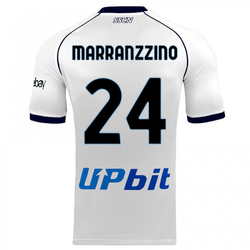 Mann Pasquale Marranzzino #24 Hvit Bortetrøye Drakt Trøye 2023/24 Skjorter T-Skjorte