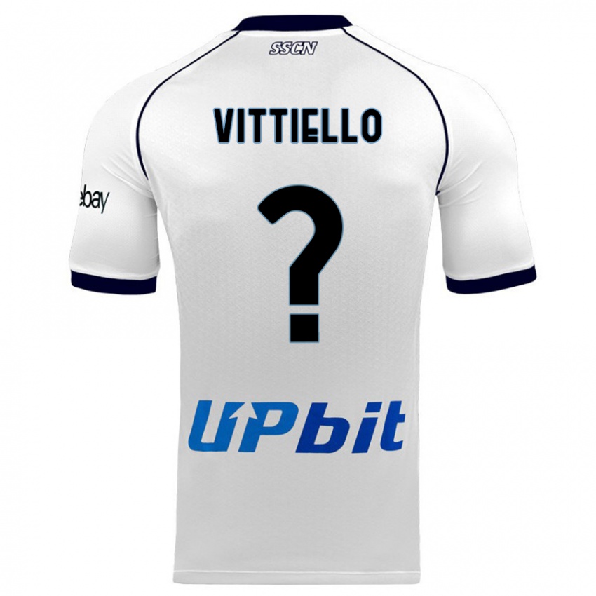 Mann Antonio Vittiello #0 Hvit Bortetrøye Drakt Trøye 2023/24 Skjorter T-Skjorte