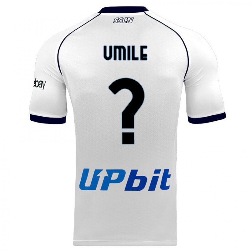 Mann Bruno Umile #0 Hvit Bortetrøye Drakt Trøye 2023/24 Skjorter T-Skjorte
