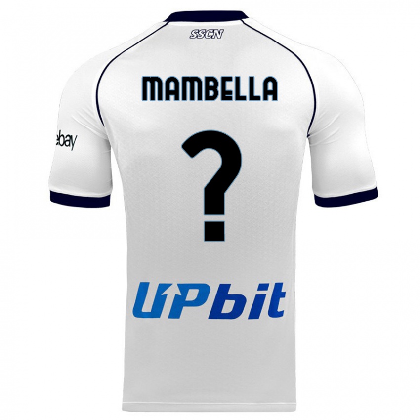 Mann Andrea Mambella #0 Hvit Bortetrøye Drakt Trøye 2023/24 Skjorter T-Skjorte