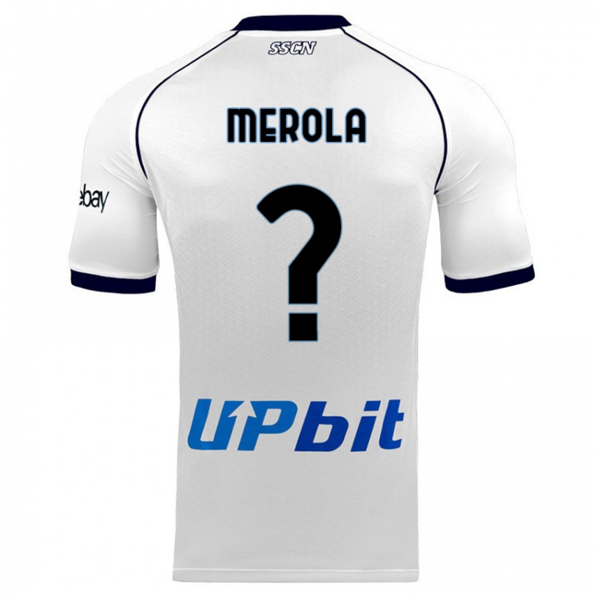 Mann Marco Merola #0 Hvit Bortetrøye Drakt Trøye 2023/24 Skjorter T-Skjorte