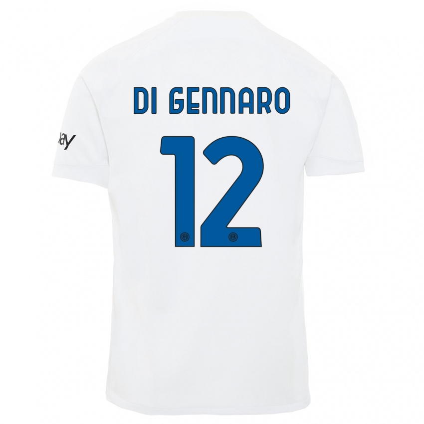 Mann Raffaele Di Gennaro #12 Hvit Bortetrøye Drakt Trøye 2023/24 Skjorter T-Skjorte