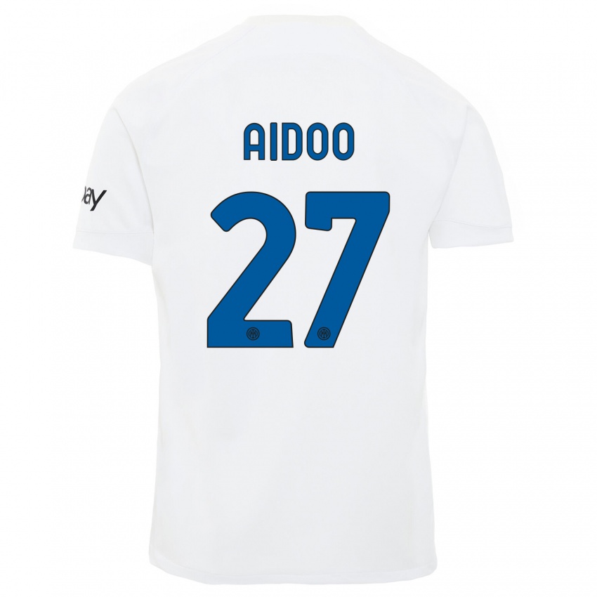 Mann Mike Aidoo #27 Hvit Bortetrøye Drakt Trøye 2023/24 Skjorter T-Skjorte