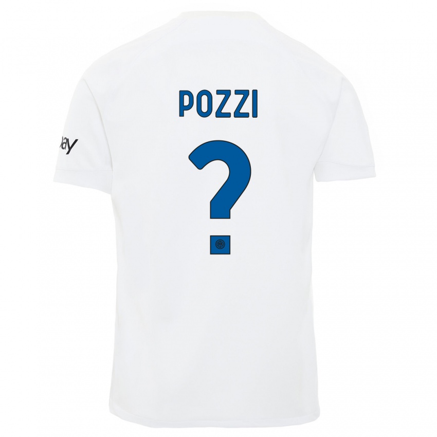 Mann Andrea Pozzi #0 Hvit Bortetrøye Drakt Trøye 2023/24 Skjorter T-Skjorte