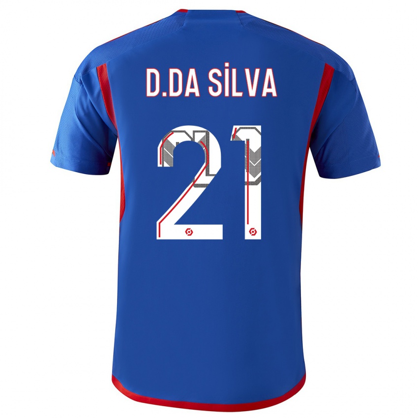 Mann Damien Da Silva #21 Blå Rød Bortetrøye Drakt Trøye 2023/24 Skjorter T-Skjorte