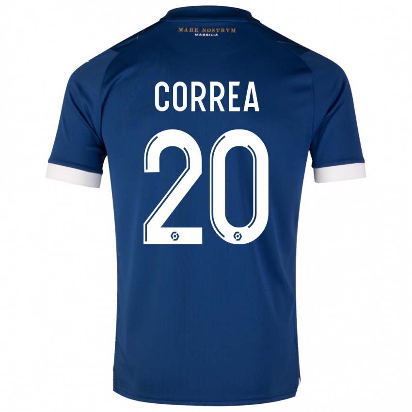 Mann Joaquin Correa #20 Mørke Blå Bortetrøye Drakt Trøye 2023/24 Skjorter T-Skjorte