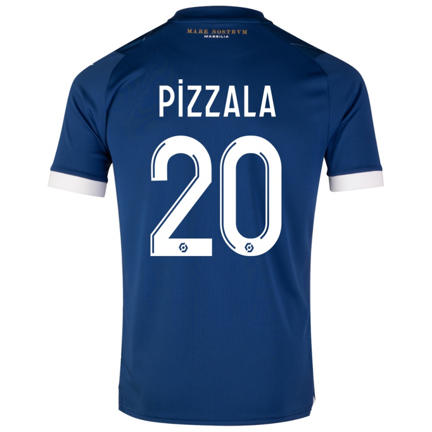 Mann Caroline Pizzala #20 Mørke Blå Bortetrøye Drakt Trøye 2023/24 Skjorter T-Skjorte