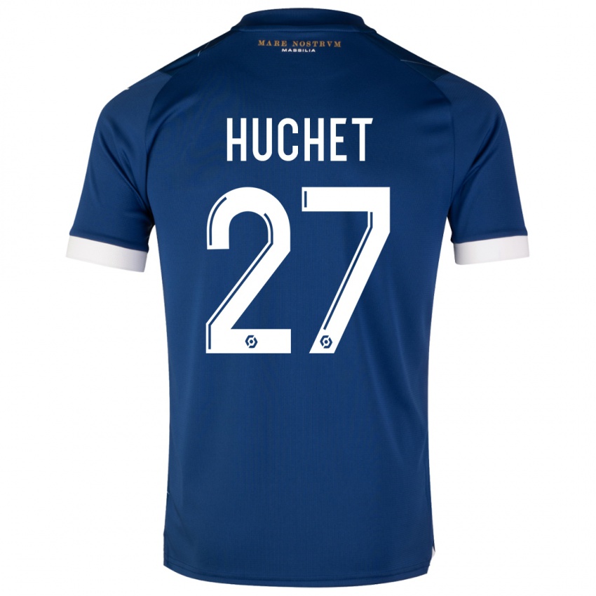 Mann Sarah Huchet #27 Mørke Blå Bortetrøye Drakt Trøye 2023/24 Skjorter T-Skjorte