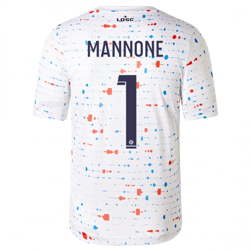 Mann Vito Mannone #1 Hvit Bortetrøye Drakt Trøye 2023/24 Skjorter T-Skjorte