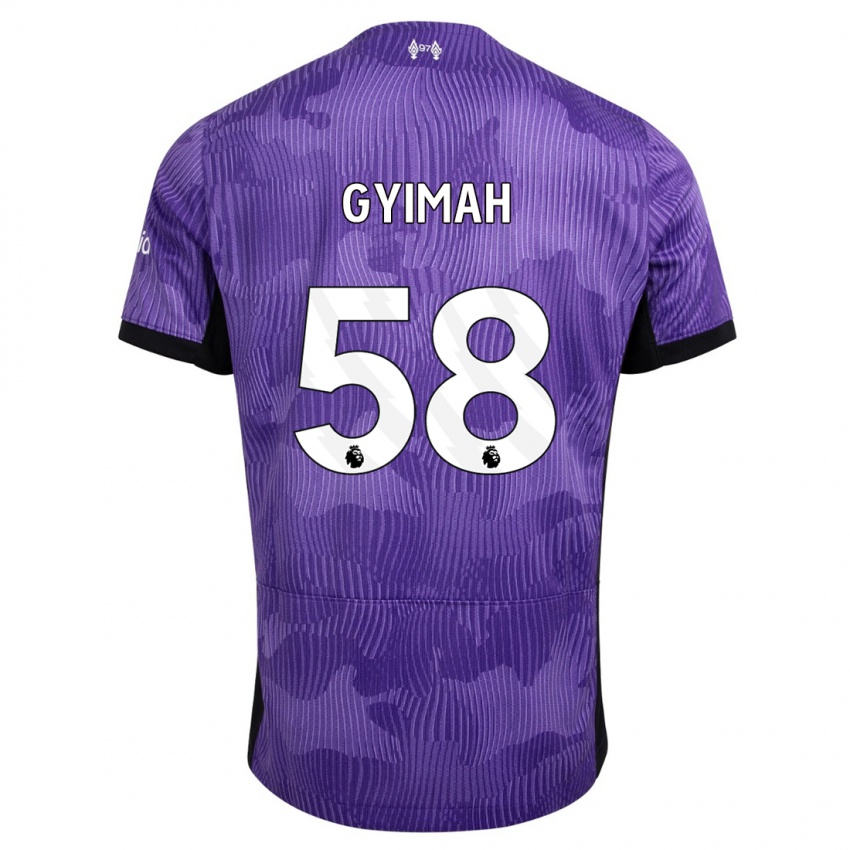 Mann Francis Gyimah #58 Lilla Tredje Sett Drakt Trøye 2023/24 Skjorter T-Skjorte