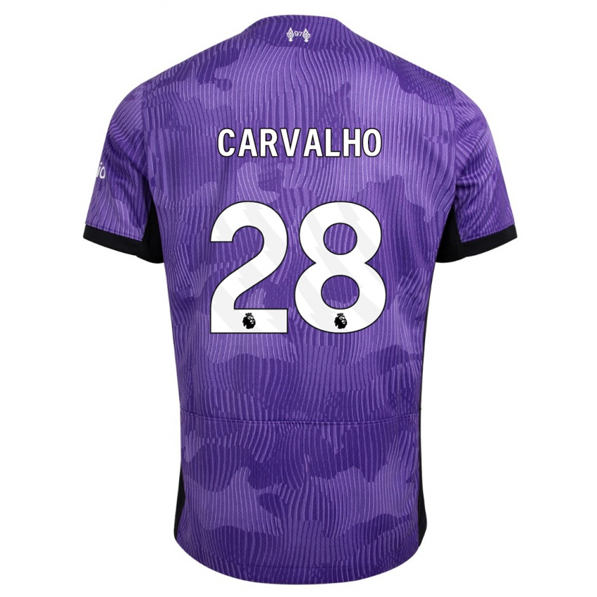 Mann Fabio Carvalho #28 Lilla Tredje Sett Drakt Trøye 2023/24 Skjorter T-Skjorte