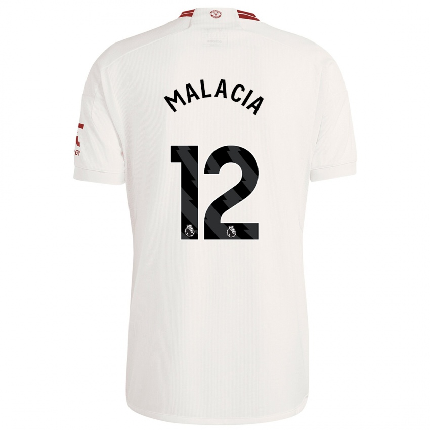 Mann Tyrell Malacia #12 Hvit Tredje Sett Drakt Trøye 2023/24 Skjorter T-Skjorte