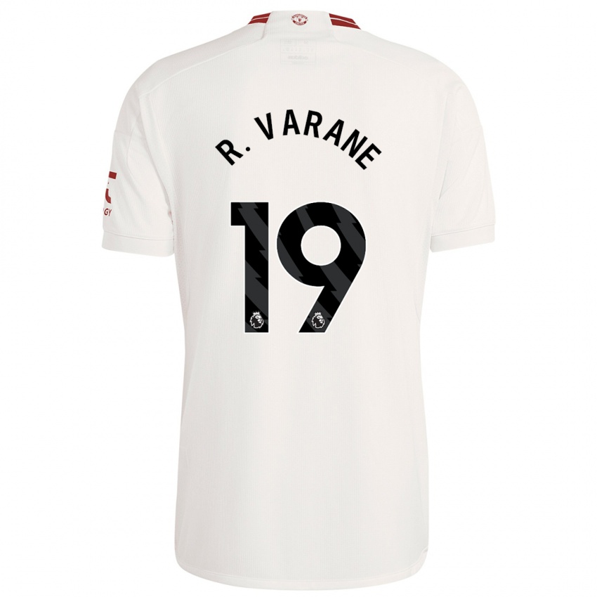Mann Raphael Varane #19 Hvit Tredje Sett Drakt Trøye 2023/24 Skjorter T-Skjorte