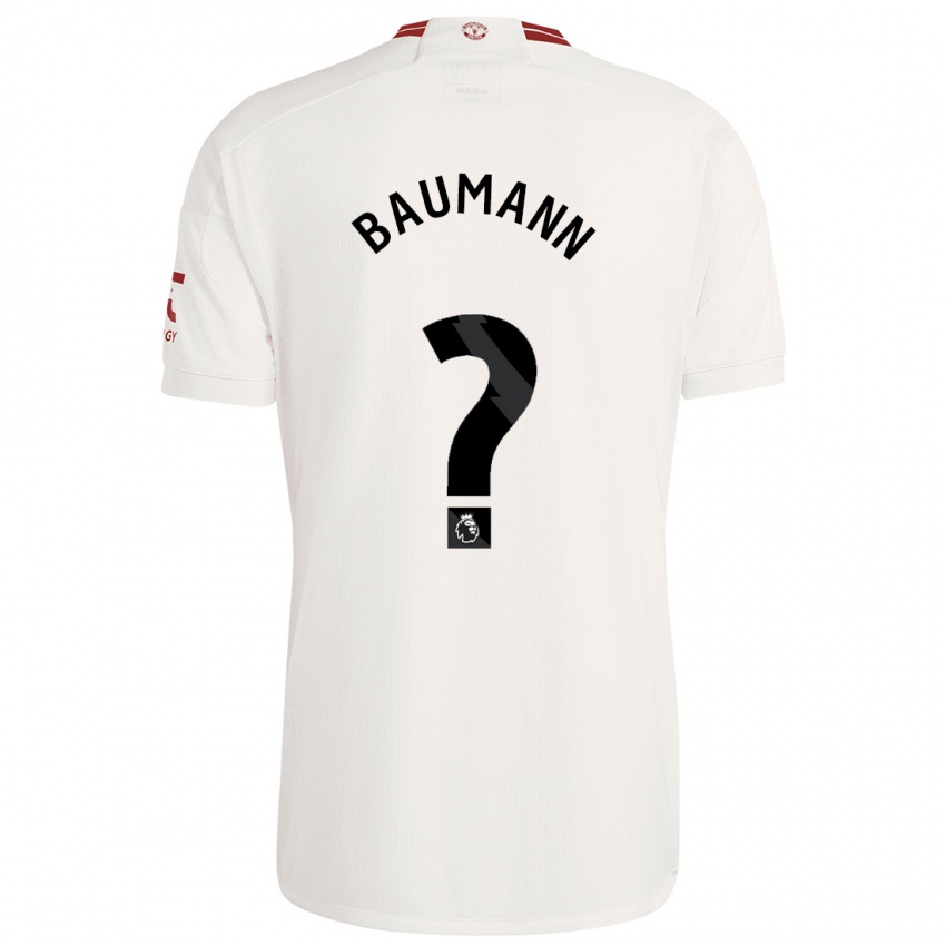 Mann Zach Baumann #0 Hvit Tredje Sett Drakt Trøye 2023/24 Skjorter T-Skjorte