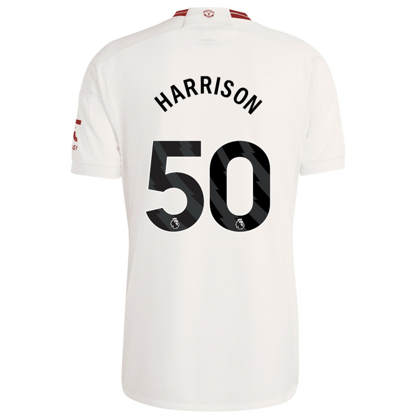 Mann Elyh Harrison #50 Hvit Tredje Sett Drakt Trøye 2023/24 Skjorter T-Skjorte