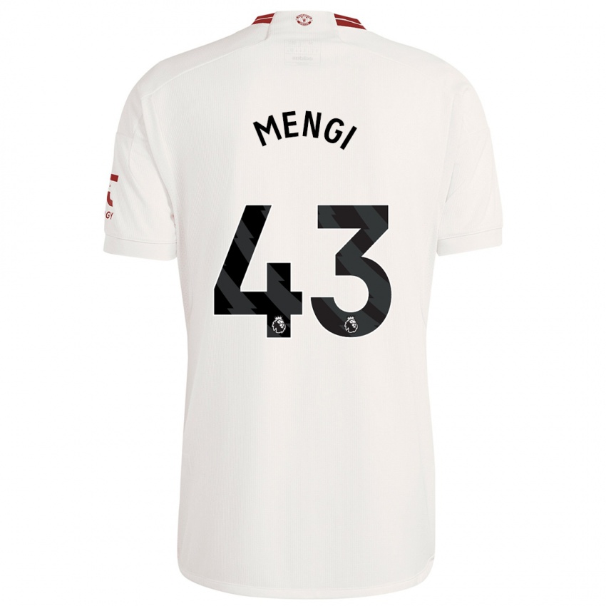 Mann Teden Mengi #43 Hvit Tredje Sett Drakt Trøye 2023/24 Skjorter T-Skjorte