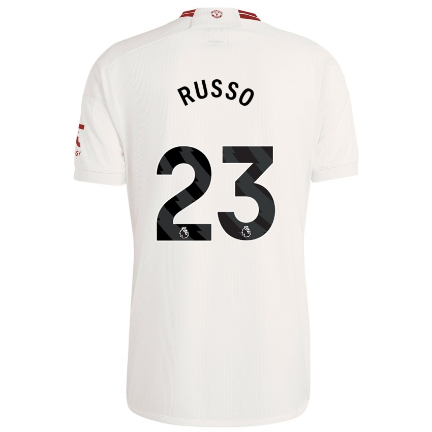 Mann Alessia Russo #23 Hvit Tredje Sett Drakt Trøye 2023/24 Skjorter T-Skjorte