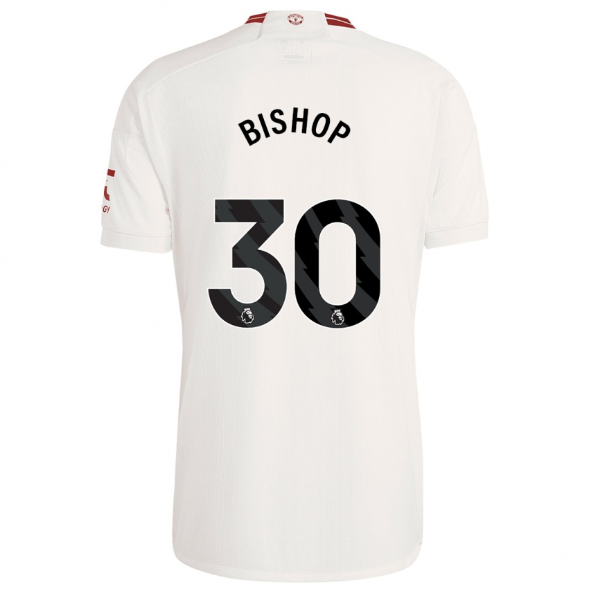 Mann Nathan Bishop #30 Hvit Tredje Sett Drakt Trøye 2023/24 Skjorter T-Skjorte