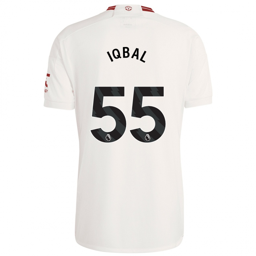 Mann Zidane Iqbal #55 Hvit Tredje Sett Drakt Trøye 2023/24 Skjorter T-Skjorte