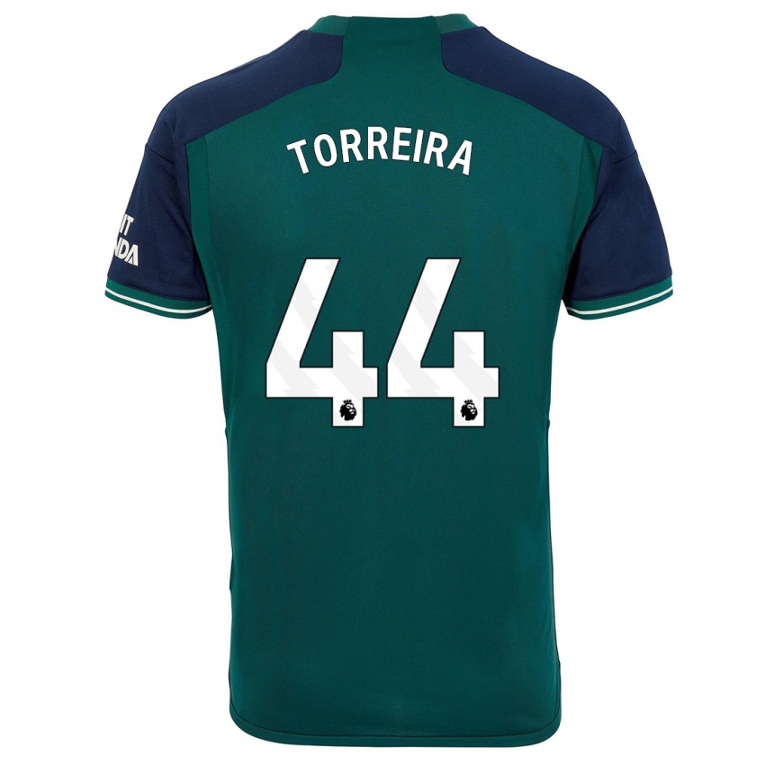 Mann Lucas Torreira #44 Grønn Tredje Sett Drakt Trøye 2023/24 Skjorter T-Skjorte