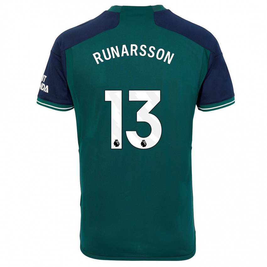 Mann Runar Alex Runarsson #13 Grønn Tredje Sett Drakt Trøye 2023/24 Skjorter T-Skjorte