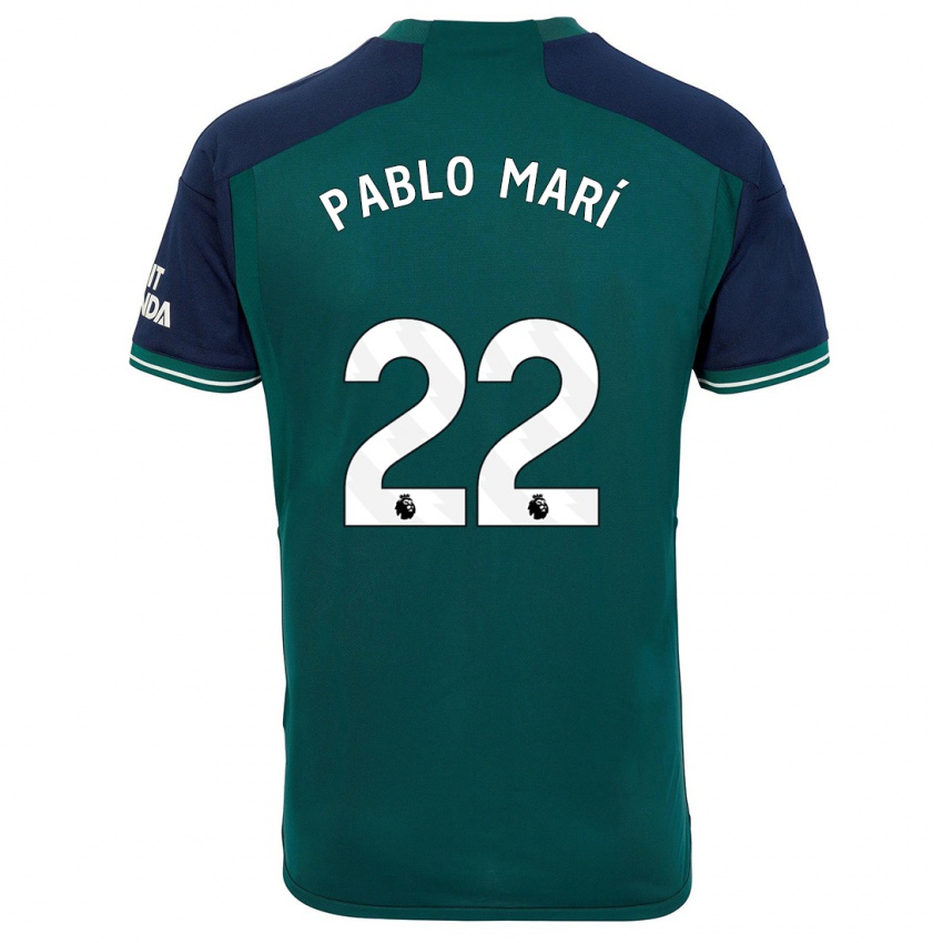 Mann Pablo Mari #22 Grønn Tredje Sett Drakt Trøye 2023/24 Skjorter T-Skjorte
