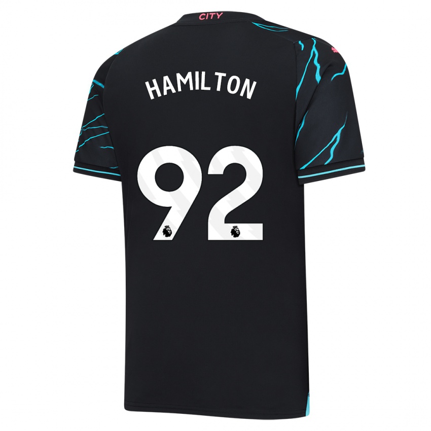 Mann Micah Hamilton #92 Mørke Blå Tredje Sett Drakt Trøye 2023/24 Skjorter T-Skjorte