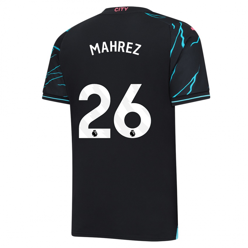 Mann Riyad Mahrez #26 Mørke Blå Tredje Sett Drakt Trøye 2023/24 Skjorter T-Skjorte