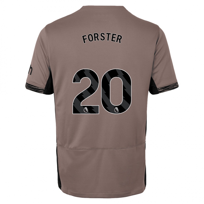 Mann Fraser Forster #20 Mørk Beige Tredje Sett Drakt Trøye 2023/24 Skjorter T-Skjorte
