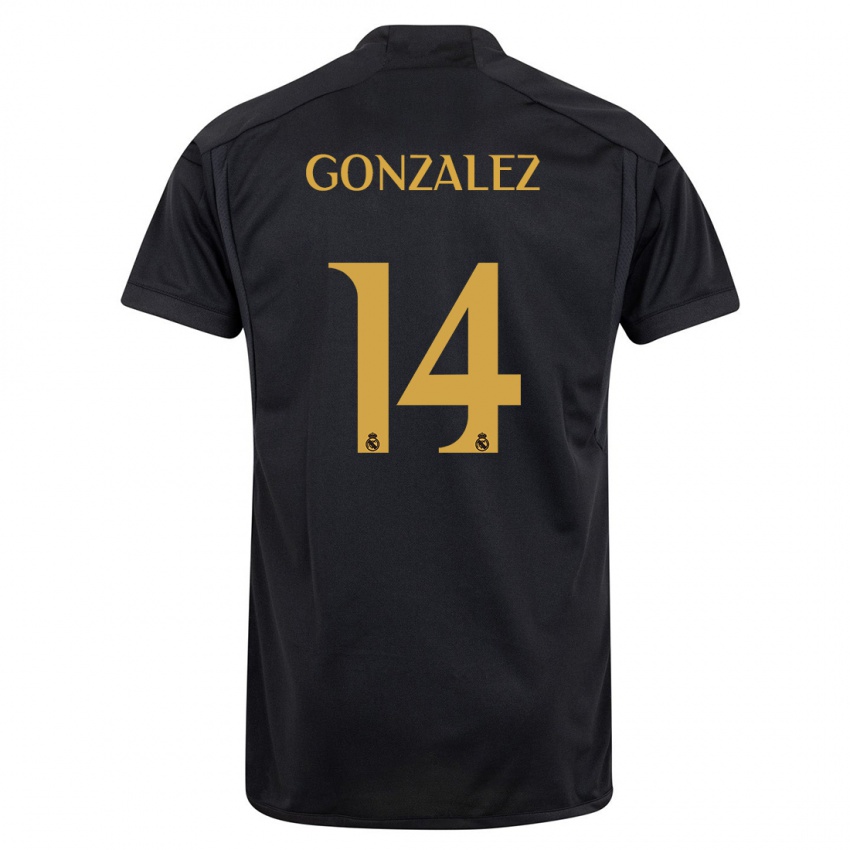 Mann David Gonzalez #14 Svart Tredje Sett Drakt Trøye 2023/24 Skjorter T-Skjorte