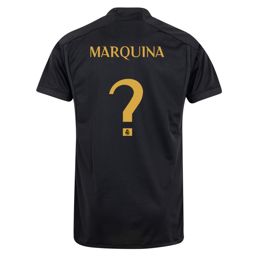 Mann Guillermo Marquina #0 Svart Tredje Sett Drakt Trøye 2023/24 Skjorter T-Skjorte