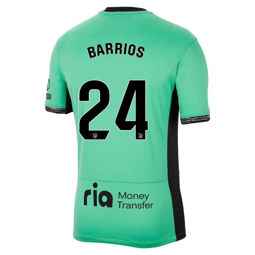 Mann Pablo Barrios #24 Vårgrønn Tredje Sett Drakt Trøye 2023/24 Skjorter T-Skjorte