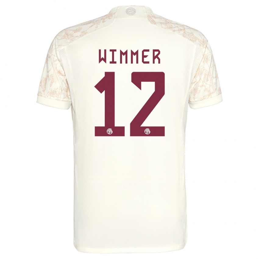 Mann Benedikt Wimmer #12 Off White Tredje Sett Drakt Trøye 2023/24 Skjorter T-Skjorte