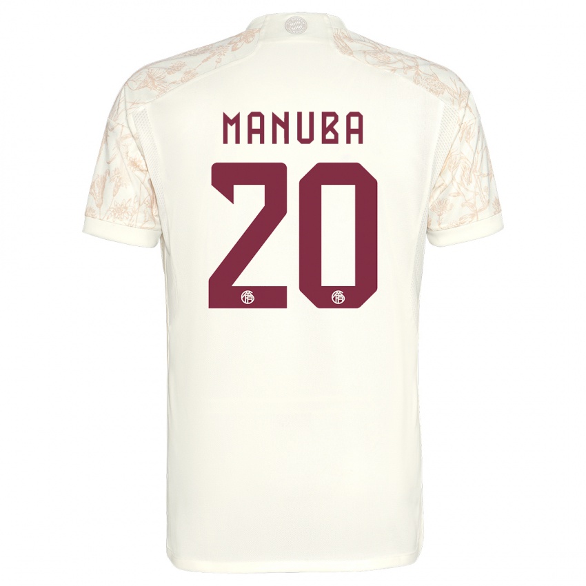 Mann Vincent Manuba #20 Off White Tredje Sett Drakt Trøye 2023/24 Skjorter T-Skjorte