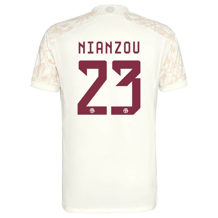 Mann Tanguy Nianzou #23 Off White Tredje Sett Drakt Trøye 2023/24 Skjorter T-Skjorte