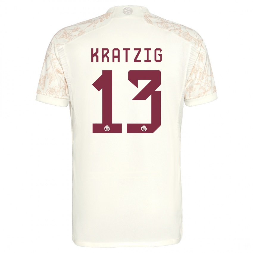 Mann Frans Kratzig #13 Off White Tredje Sett Drakt Trøye 2023/24 Skjorter T-Skjorte