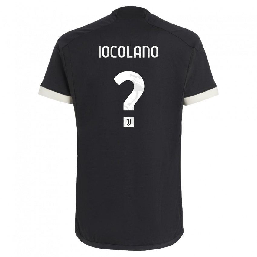 Mann Simone Iocolano #0 Svart Tredje Sett Drakt Trøye 2023/24 Skjorter T-Skjorte